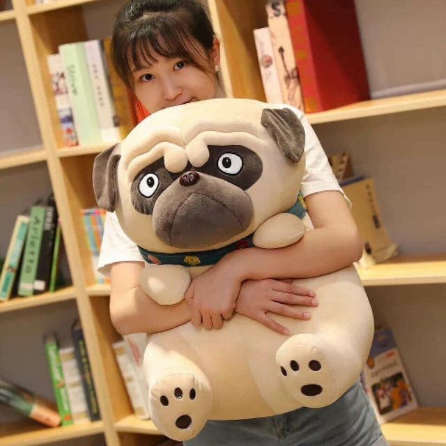 Chó Pug Bông Mặt xệ  đủ Size 25 cm , 35 cm ,40 cm , 50cm - Chó Bông Mặt Nhăn Cao Cấp