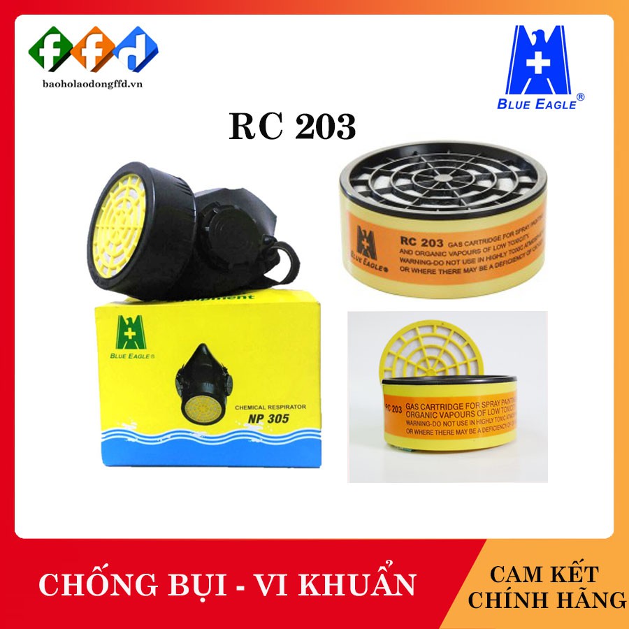 Phin lọc Blue Eagle RC 203 (Phin lọc bụi, lọc độc) dùng cho mặt nạ Blue Eagle NP 305 [FFD]