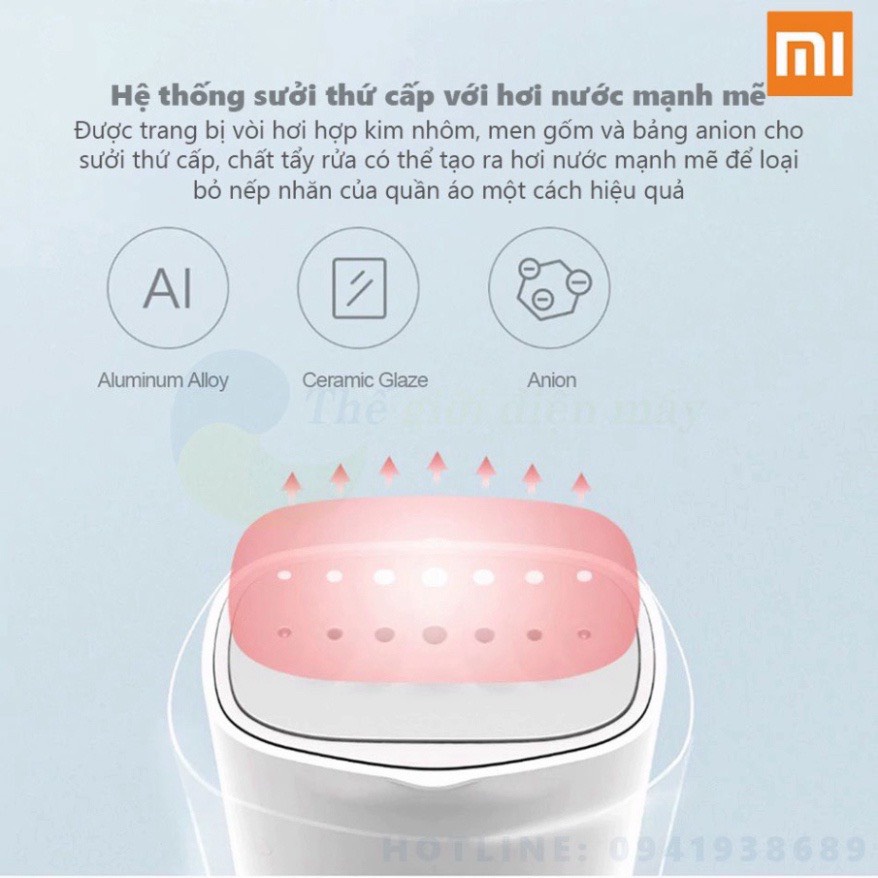 Bàn là hơi nước Xiaomi Mijia Zanjia ZJ GT-306LW bàn ủi hơi nước cầm tay nhỏ gọn công suất 1200W là phẳng các loại vải