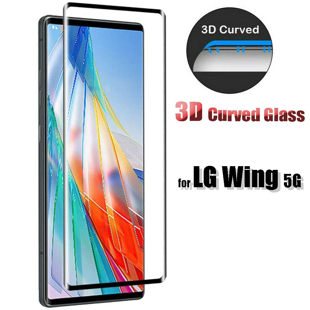 Kính Cường Lực Bảo Vệ Toàn Màn Hình Cong 3D Cho LG Wing 5G