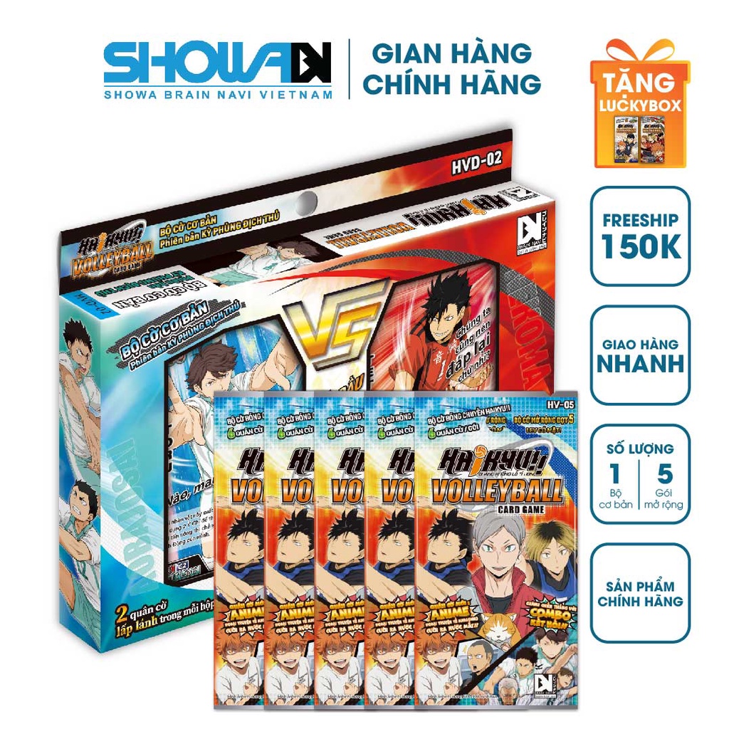 Bộ cờ bóng chuyền Haikyu - Combo - HVD-02 + 5 gói HV-05