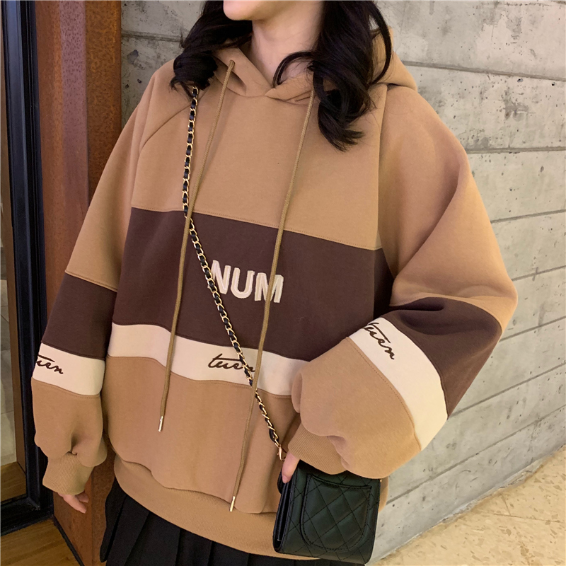 Áo hoodie tay dài dáng rộng thời trang mùa thu cho nữ