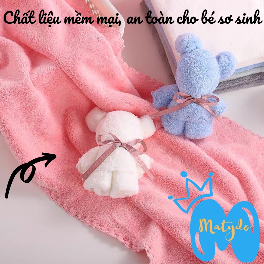 Khăn cho bé cotton cao cấp mềm mại thấm sữa rửa mặt lau mũi 30cm tặng kèm túi đựng