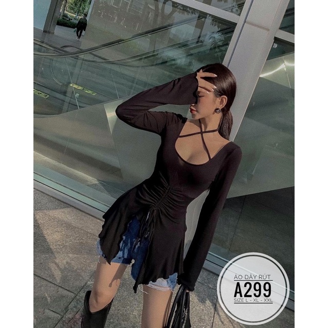 Bigsize Áo dây rút A299