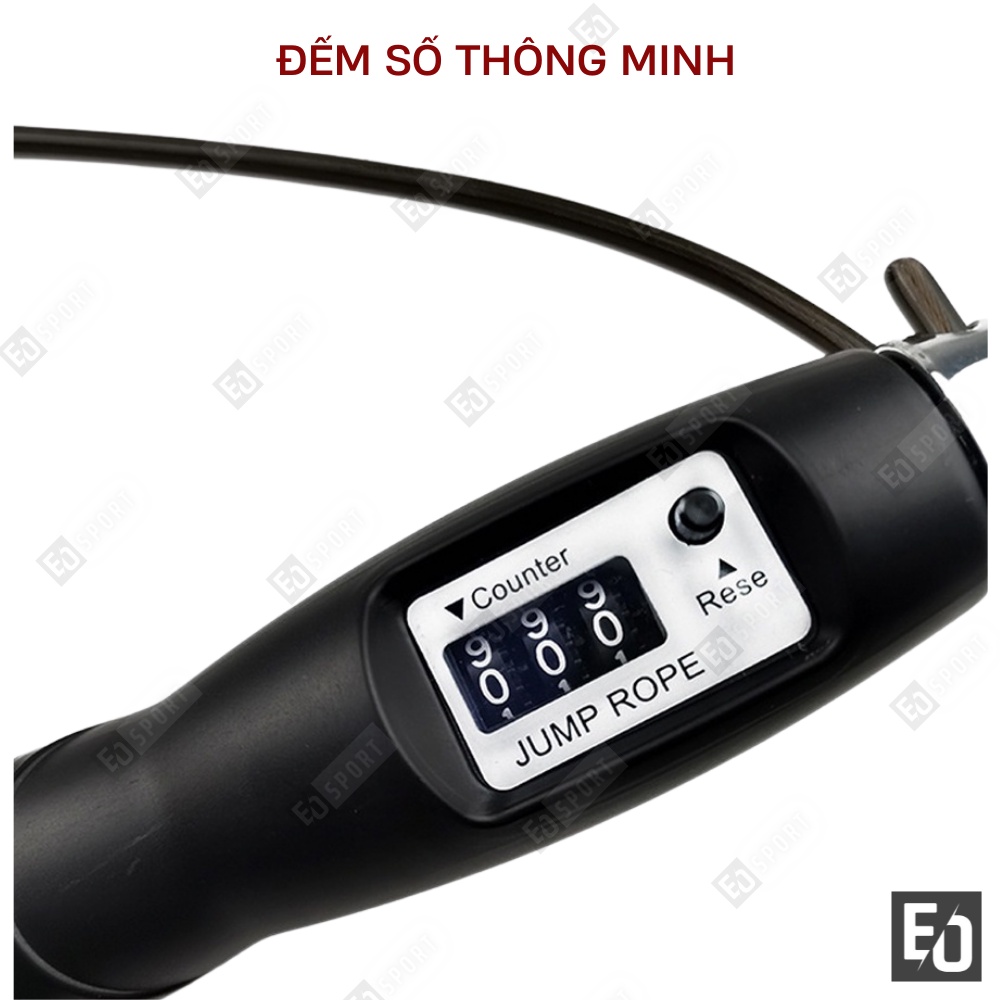 Dây Nhảy Thể Lực Đếm Số Vòng , Lõi Thép Đàn Hồi Dài 2,9m ,Giảm Cân,Tăng Thể Lực - EO.sportDZ
