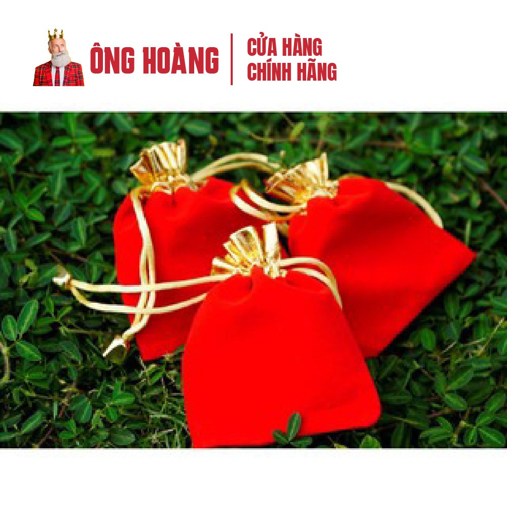 Túi nhung đỏ mịn dùng đựng trang sức sang trọng