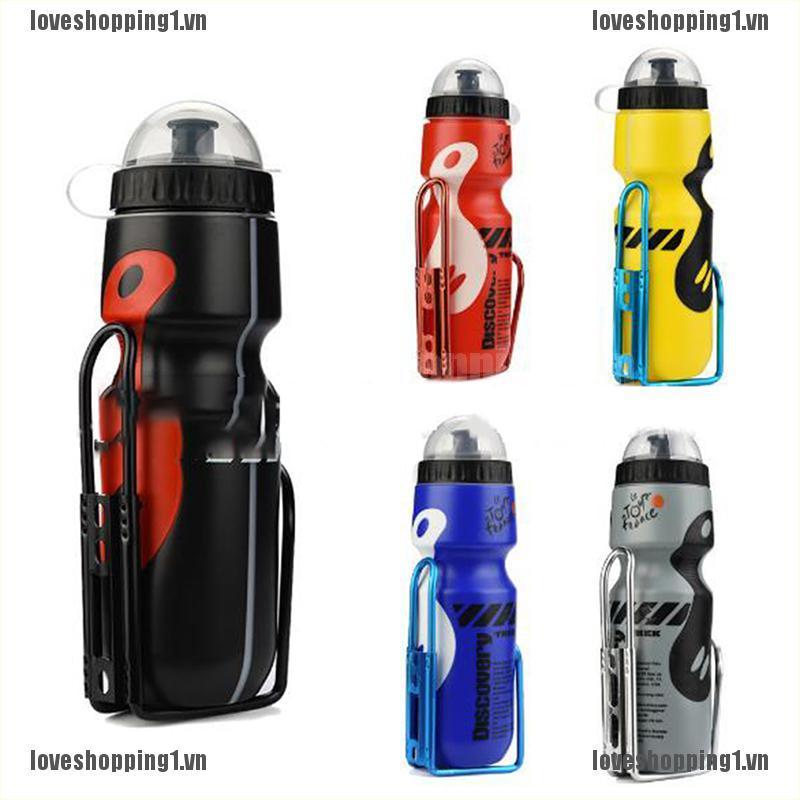 Bình Nước 650ml Kèm Giá Đỡ Cho Xe Đạp Leo Núi