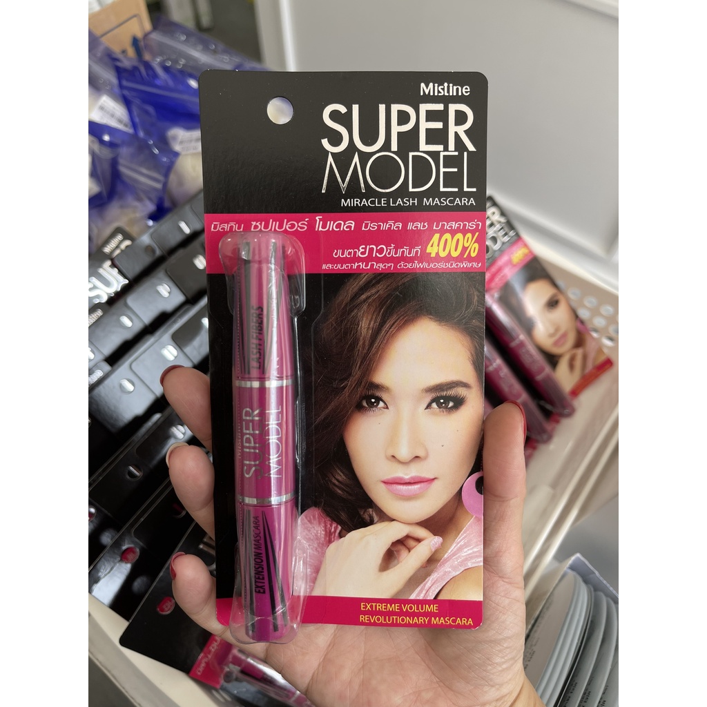 Mascara Mistine Super Model Dày Mi - Dài Mi Thái Lan - Mang Lại Một Bộ Mi Đẹp Cho Phái Nữ