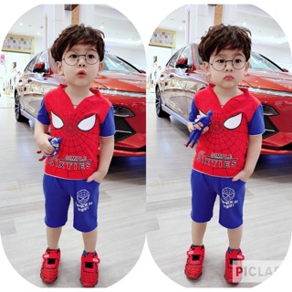 (Cổ Tròn)Bộ Siêu Nhân Cho Bé