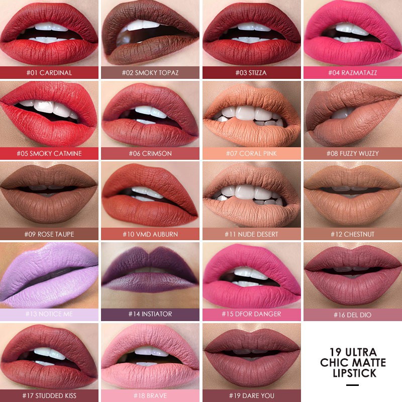 Matte Lip Glaze Son lì FOCALLURE màu bền lâu gồm 12 màu tùy chọn