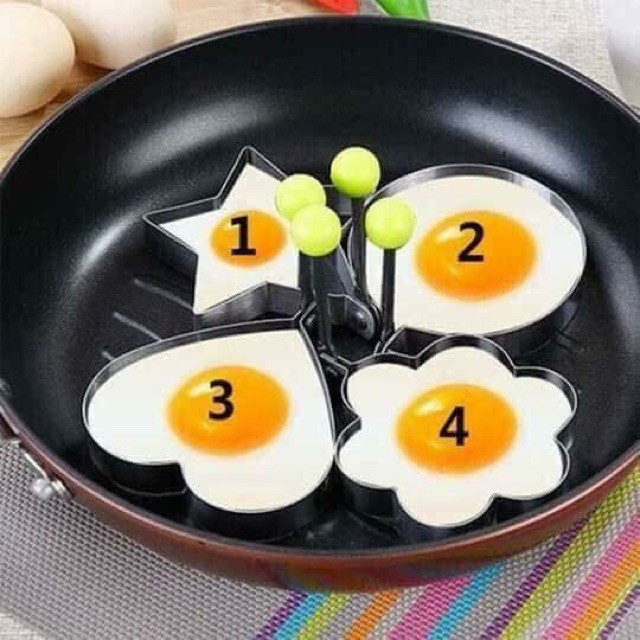 Bộ 4 khuôn chiên trứng tạo hình đáng yêu .