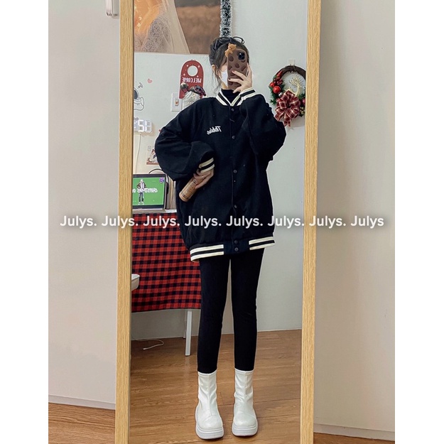 Áo bomber khoác thêu chữ TKKLOE unisex nam nữ (ảnh thật shop chụp kèm video)