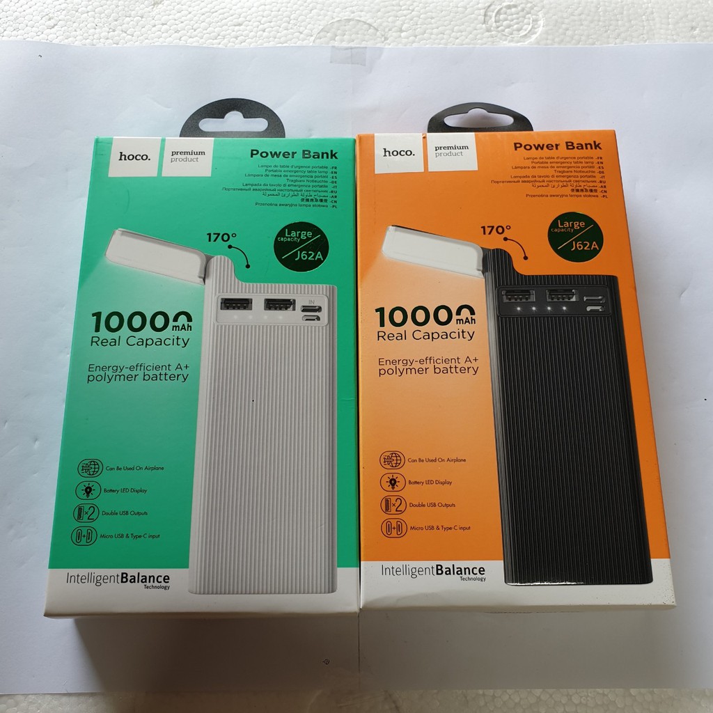 Pin sạc dự phòng Hoco J68 10.000mAh, màm hình Led hiển thị mức công suất cao, tiện ích mọi lúc mọi nơi.