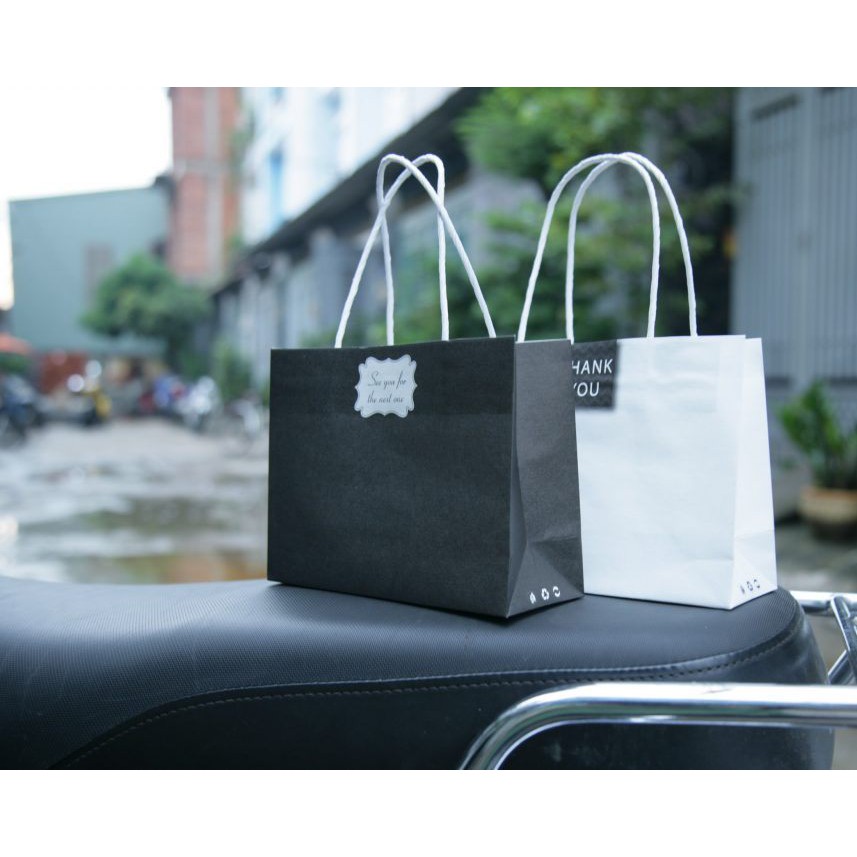 CHUYÊN SỈ - Mẫu 6 COMBO 10 túi quai giấy Kraft đựng phụ kiện thời trang size 19x14,5x7cm