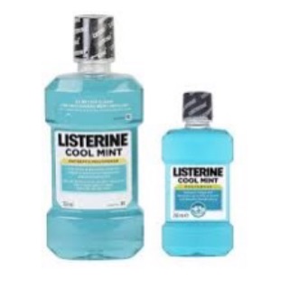 nước súc miệng diệt khuẩn giữ hơi thở thơm mát Listerine Coolmint 750ml 250ml