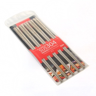 Bộ 5 đôi đũa inox 304"