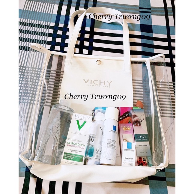 Túi Vichy Trong Suốt Thời Trang, Chứa Cực Nhiều Đồ ( Hình Thật)
