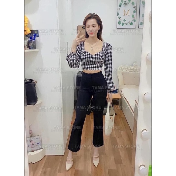 Áo crop hàng auth M new