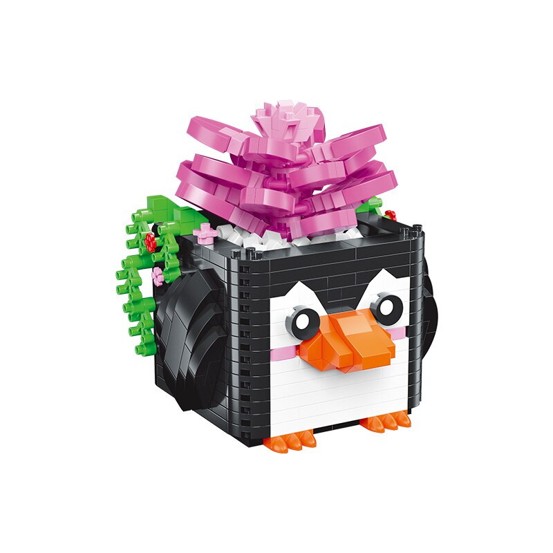 Bộ Đồ Chơi Lắp Ráp Lego Hình Chậu Cây/Hoa/Động Vật Độc Đáo DIY