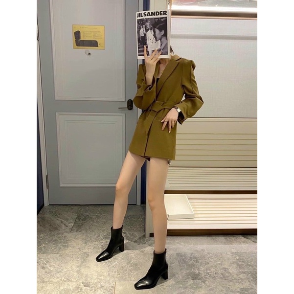 Boot lửng gót trụ 7P - Fullbox