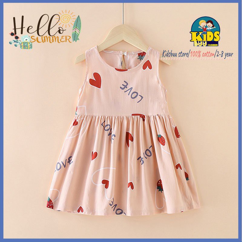 Váy bé gái mùa hè/Đầm bé gái họa tiết xinh xắn 10 mẫu váy, vải lanh lụa mặc cực mát cho bé