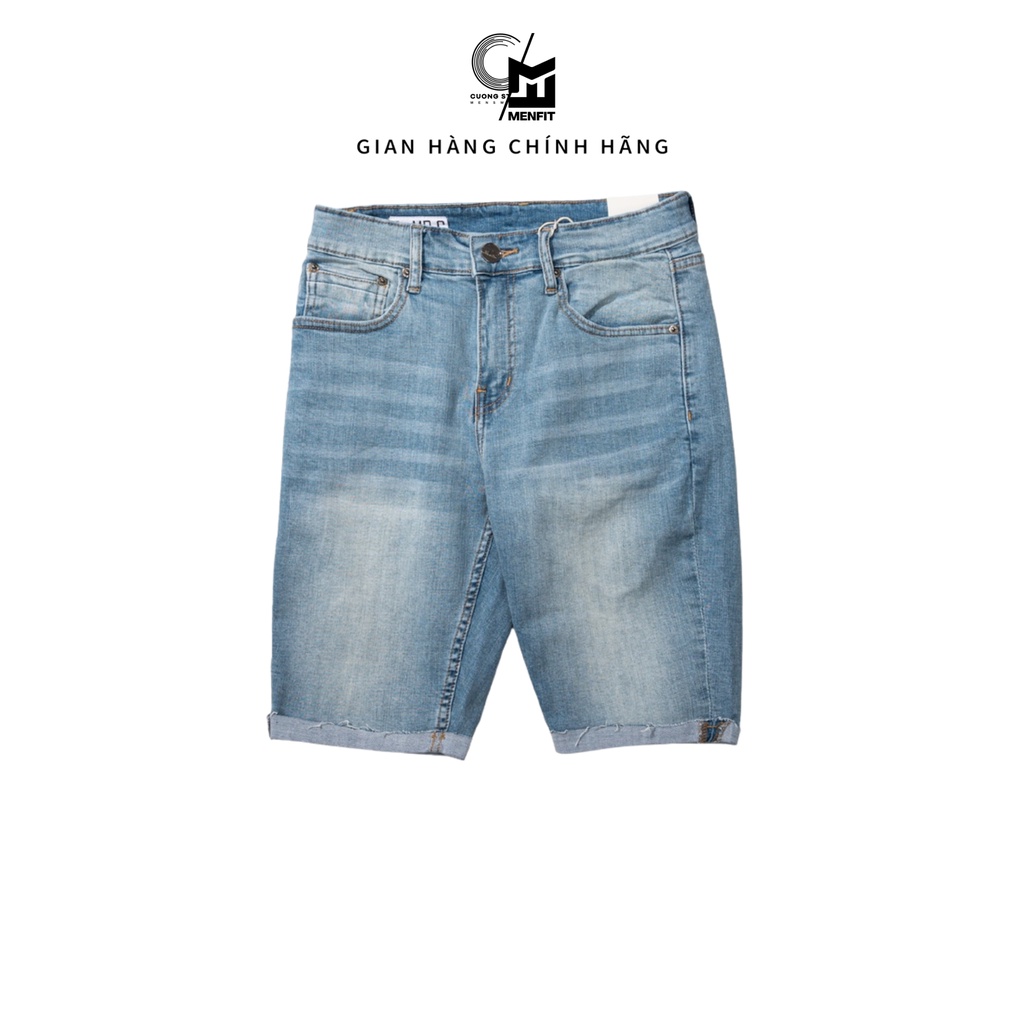Quần short jean nam xanh MRC S224-SN chất cotton cao cấp, form ôm vừa vặn, tôn dáng, trẻ trung - CUONG STORE