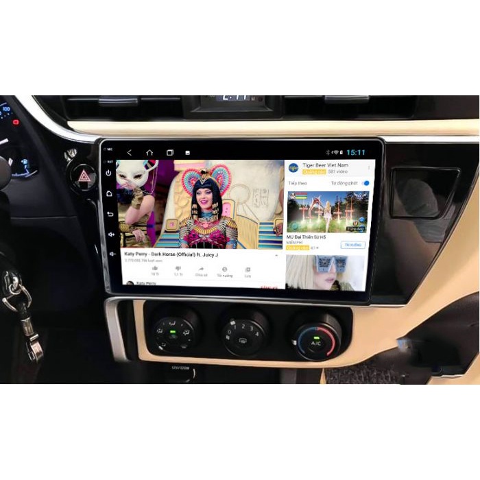 Mặt dưỡng kèm dây nguồn zin lắp màn hình Android cho xe TOYOTA ALTIS