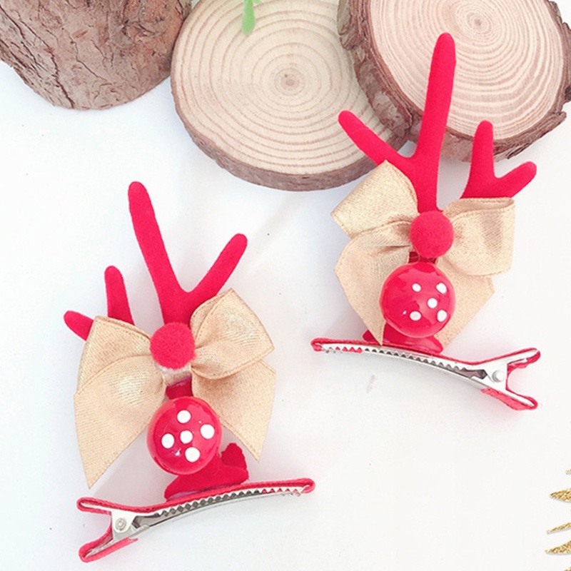 Kẹp Tóc Hình Sừng Tuần Lộc Giáng Sinh