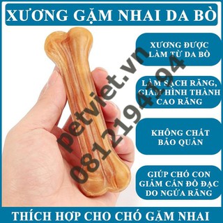 Xương cho chó gặm mài răng - Xương da bò cho chó dài 20cm