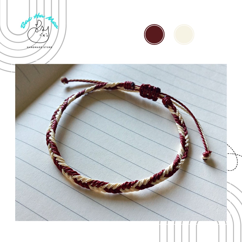 Set vòng tay waterproof - vòng tay đuôi sam - vòng tay nút thắt