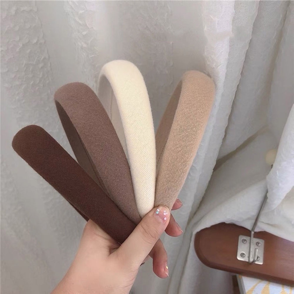 Băng đô cài tóc mỏng màu trơn phong cách Hàn Quốc cổ điển