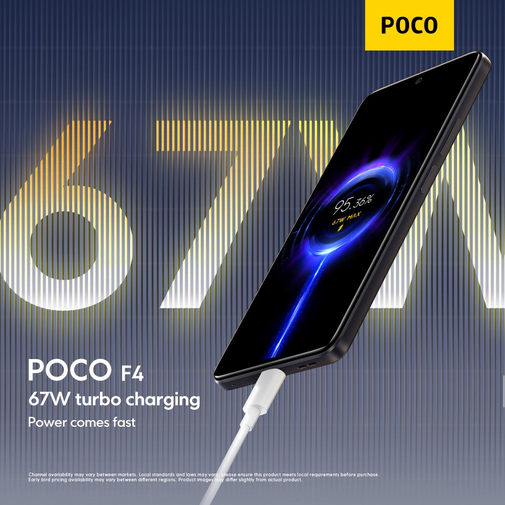 Điện thoại XIAOMI POCO F4 6+128GB/ 8+256GB Snapdragon 870 tám lõi 5G 120Hz camera 64MP Amoled DotDisplay 6.67
