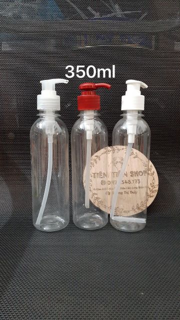 Chai nhựa pet mềm 350ml vòi ấn