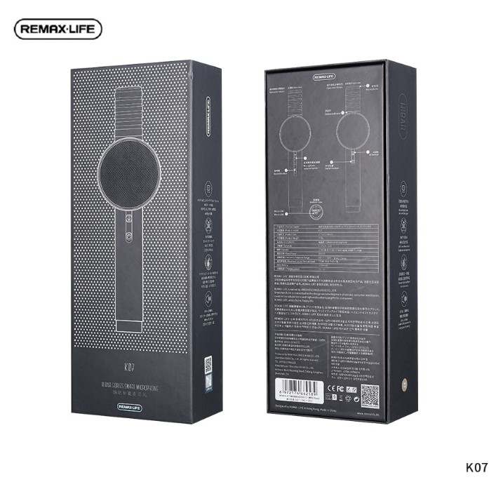 [Mã SKAMA06 giảm 8% đơn 250k]Micro Hát Karaoke không dây thông minh Remax K07 hỗ trợ trí tuệ nhân tạo