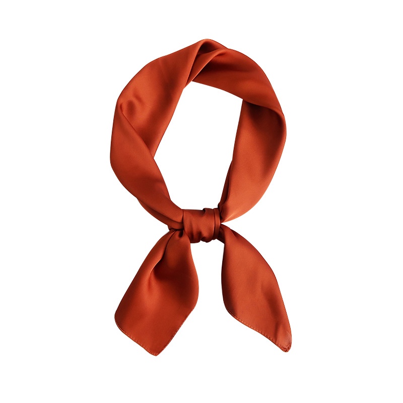 Khăn Quàng Cổ Lụa Hình Vuông Nhỏ Màu Trơn Đơn Giản Thời Trang Xuân Hè Phong Cách Hàn Quốc 24H