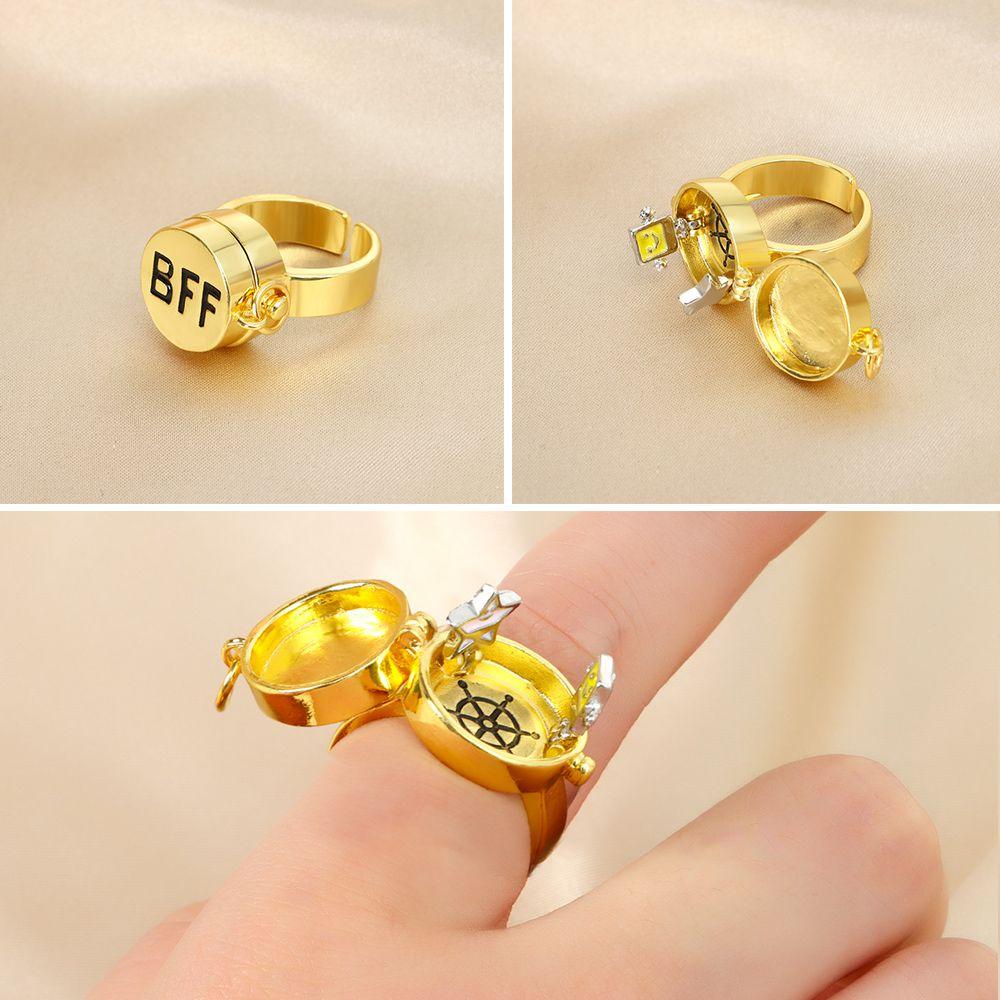 Nhẫn Dạng Mở Tùy Chỉnh Hình Spongebob Dễ Thương