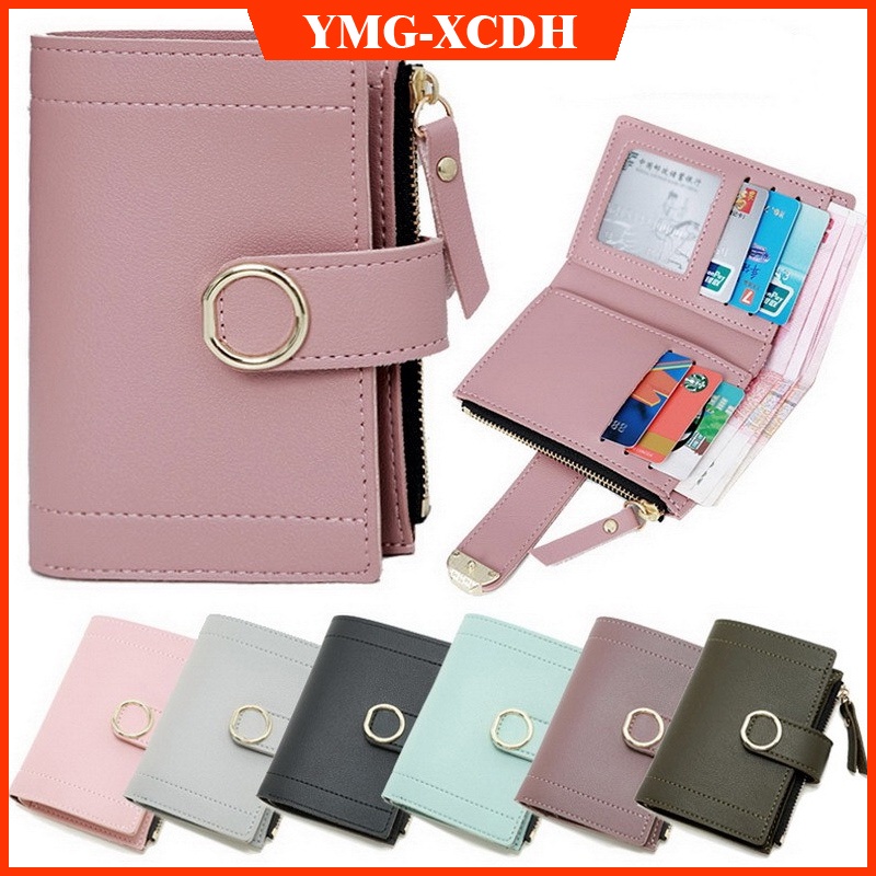 Ví Nữ Gấp Gọn Nhiều Ngăn Đựng Thẻ Có Khóa Kéo Thời Trang 6011052