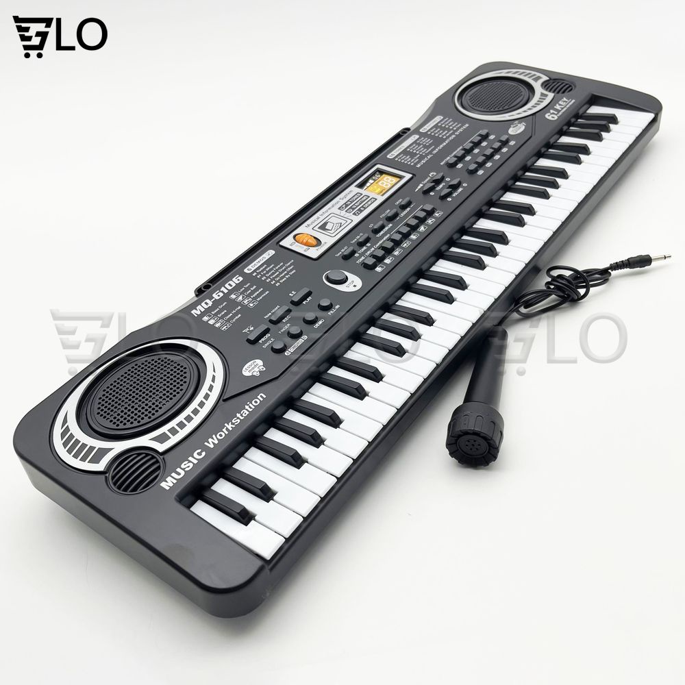 Đàn Piano Electronic Keyboard 61 Phím Kèm Mic Cho Bé