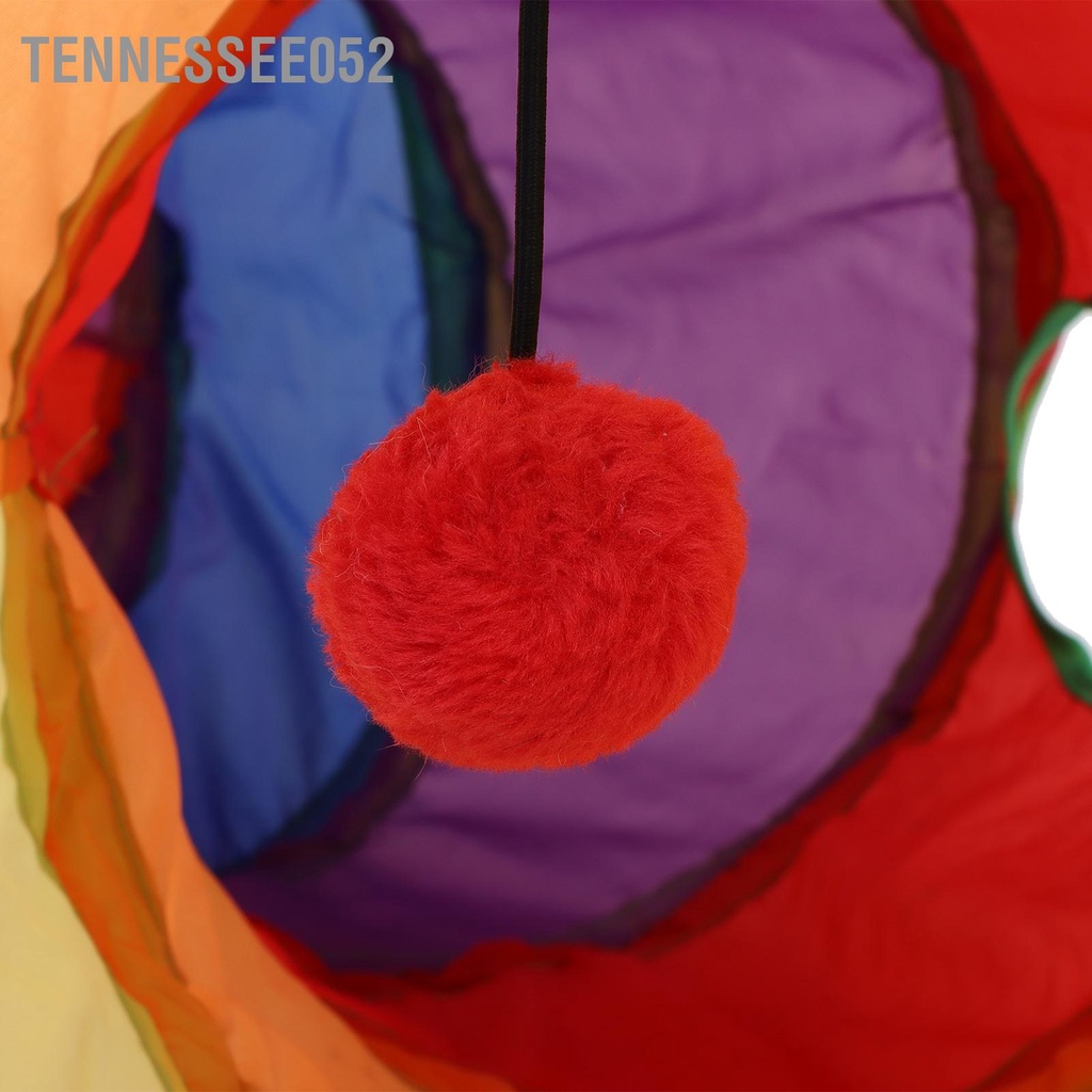 [Hàng Sẵn] Đường hầm dành cho mèo Hình chữ S có thể gập lại với bóng và 4 cửa Đồ chơi trong nhà cho mèo【Tennessee052】