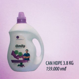 3,8kg nước giặt xả amity 2 trong 1 nhãn tím