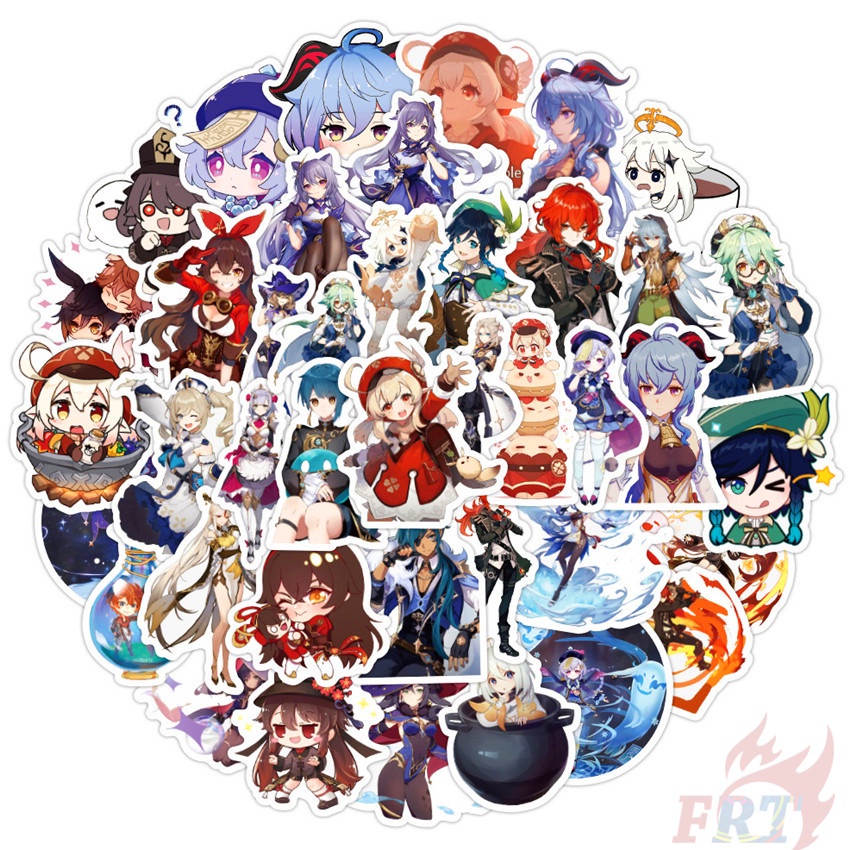 ❉ Genshin Impact - Series 07 Cartoon Games Stickers ❉ 50Pcs/Set DIY Fashion Luggage Laptop Skateboard Doodle Decals Stickers