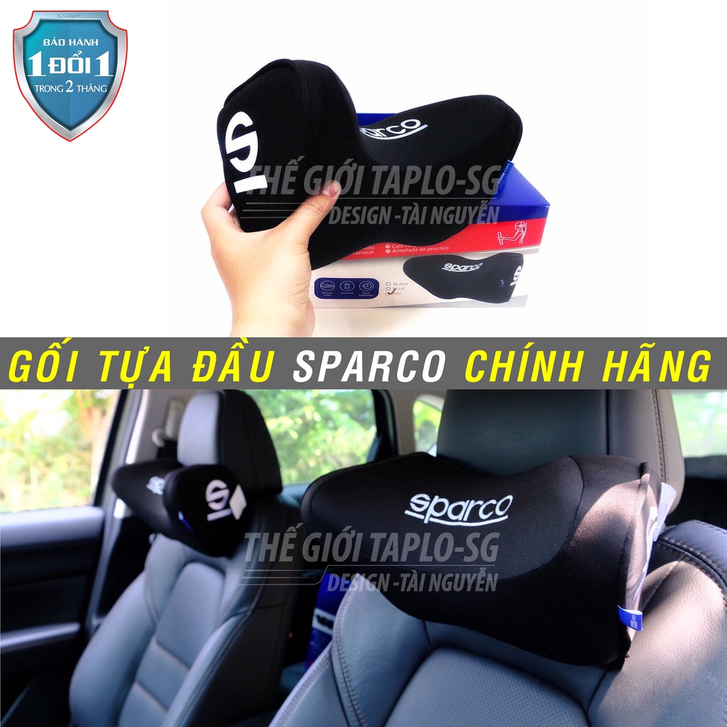 Gối tựa đầu Sparco chính hãng mẫu mới nhất được làm bằng chất liệu cao su non thiện nhiên cao cấp