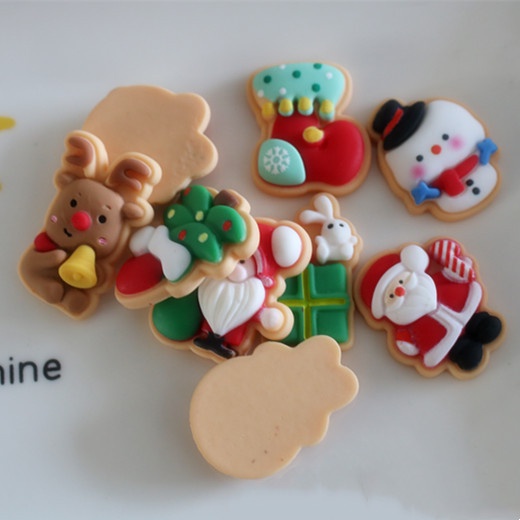 Set 10 Kẹp Tóc Hình Người Tuyết Bằng Nhựa Resin Trang Trí Điện Thoại / Tủ Lạnh DIY