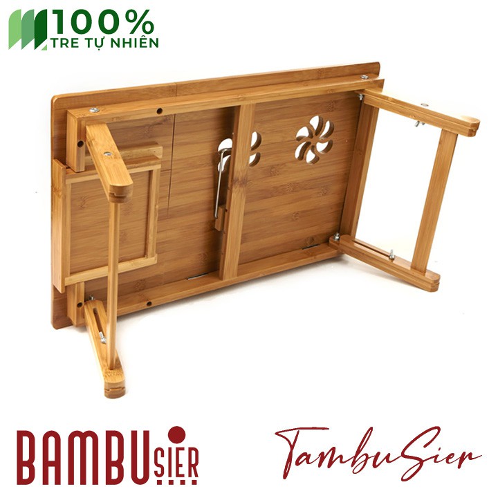 [BAMBOO] Bàn laptop đa năng gấp gọn 100% tre tự nhiên chân rút dài tăng chiều cao [TABLIX-02] | BigBuy360 - bigbuy360.vn