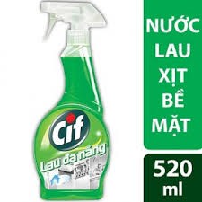 Nước lau bề mặt Cif đa năng dạng chai 520ml