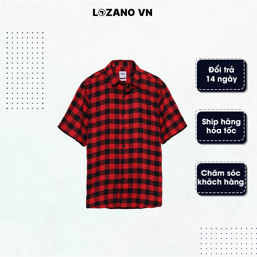 Sơ Mi Kiểu Caro Công Sở ZARA Phong Cách Lịch Lãm Trẻ Trung Cuốn Hút Dành Cho Giới Trẻ A09DOS