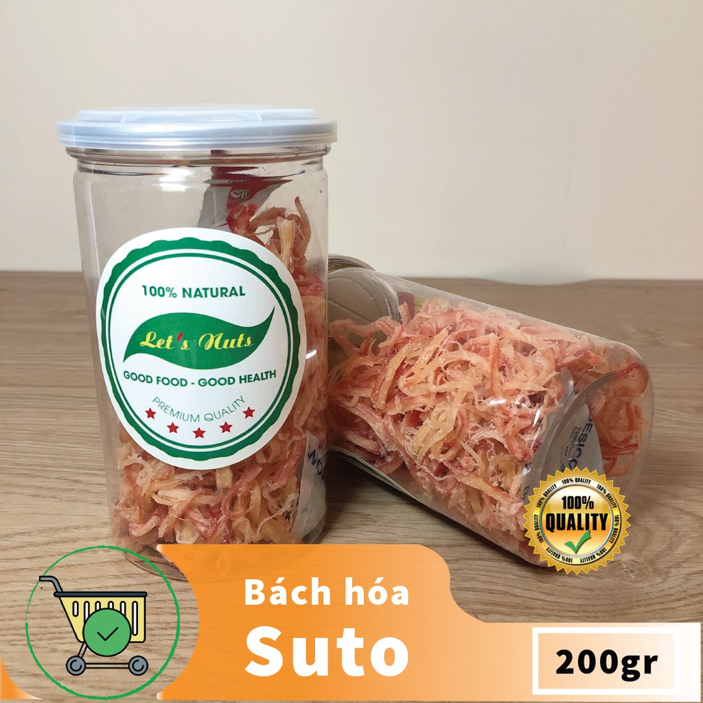 Mực một nắng xé sợ hấp nước dừa loại ngon lon pet 200g chuẩn ăn vặt Susuto Shop