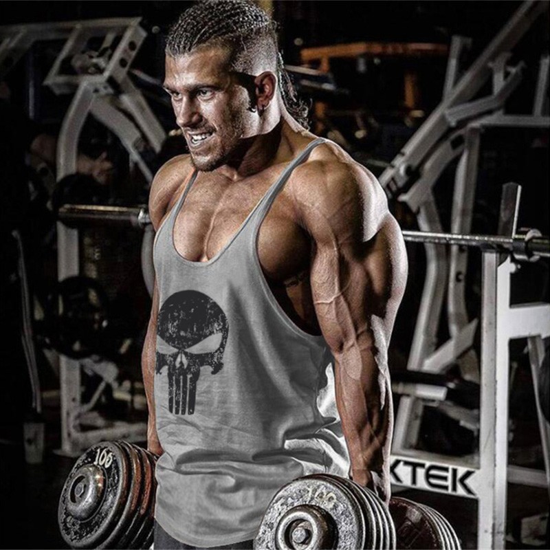 Áo thun 3 lỗ in hình đầu lâu độc đáo dành cho nam