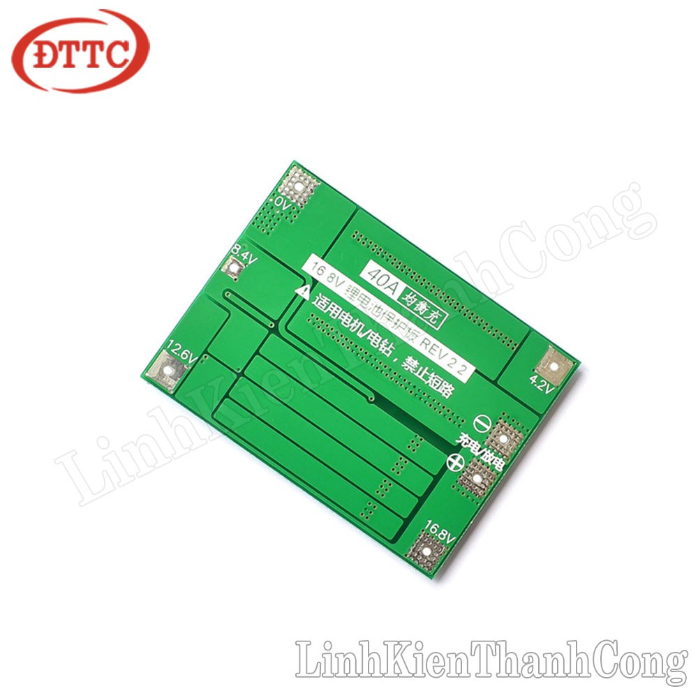 Mạch Bảo Vệ Pin 18650 BMS 4S 16.8V 40A - Hệ 4 Cell Nối Tiếp