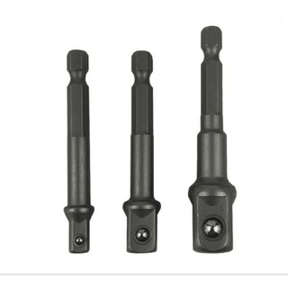 Bộ 3 Đầu Chuyển Sang Khẩu Bulong 1/4" 3/8" 1/2" Gắn Cho Máy Khoan, Máy Bắn Vít